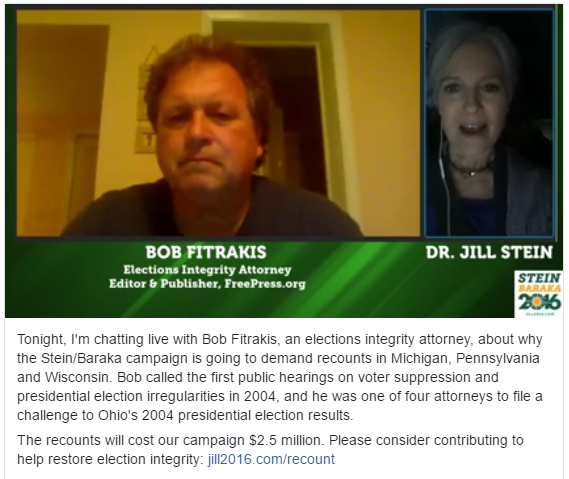 Jill Stein Talks To Bob About Recount And Election Fraud – Bob Fitrakis ...